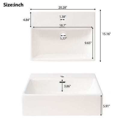 20 Inch Sink with Frosted Glass Door Blue Vanity Dimensions Specifications