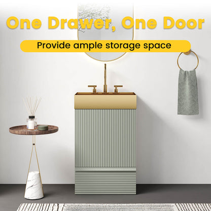 20 inch bathroom vanity with one door and one drawer storage design