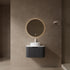 24 inch Black Floating Vanity with Vessel Sink and Pre Drilled Faucet Hole