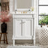24 inch White Mid Century Modern Style Bathroom Vanity
