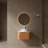 24 inch White Oak Floating Vanity with Vessel Sink and Pre Drilled Faucet Hole