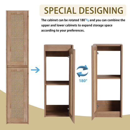 24 inch White Oak Bathroom Wall Cabinet-special design