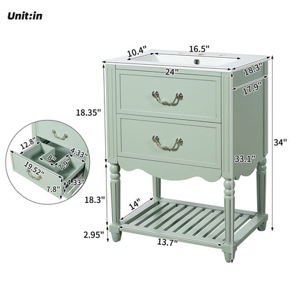 24 inch bathroom vanity dimensions
