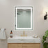 24x32 inch vertical LED bathroom mirror with touch control buttons and edge lighting