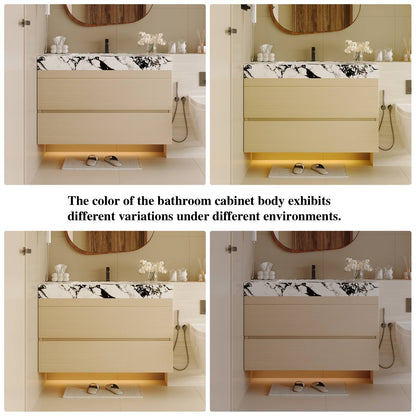 29.9 inch Wood Wall Mounted Cabinet Color Performance Across Lighting Conditions