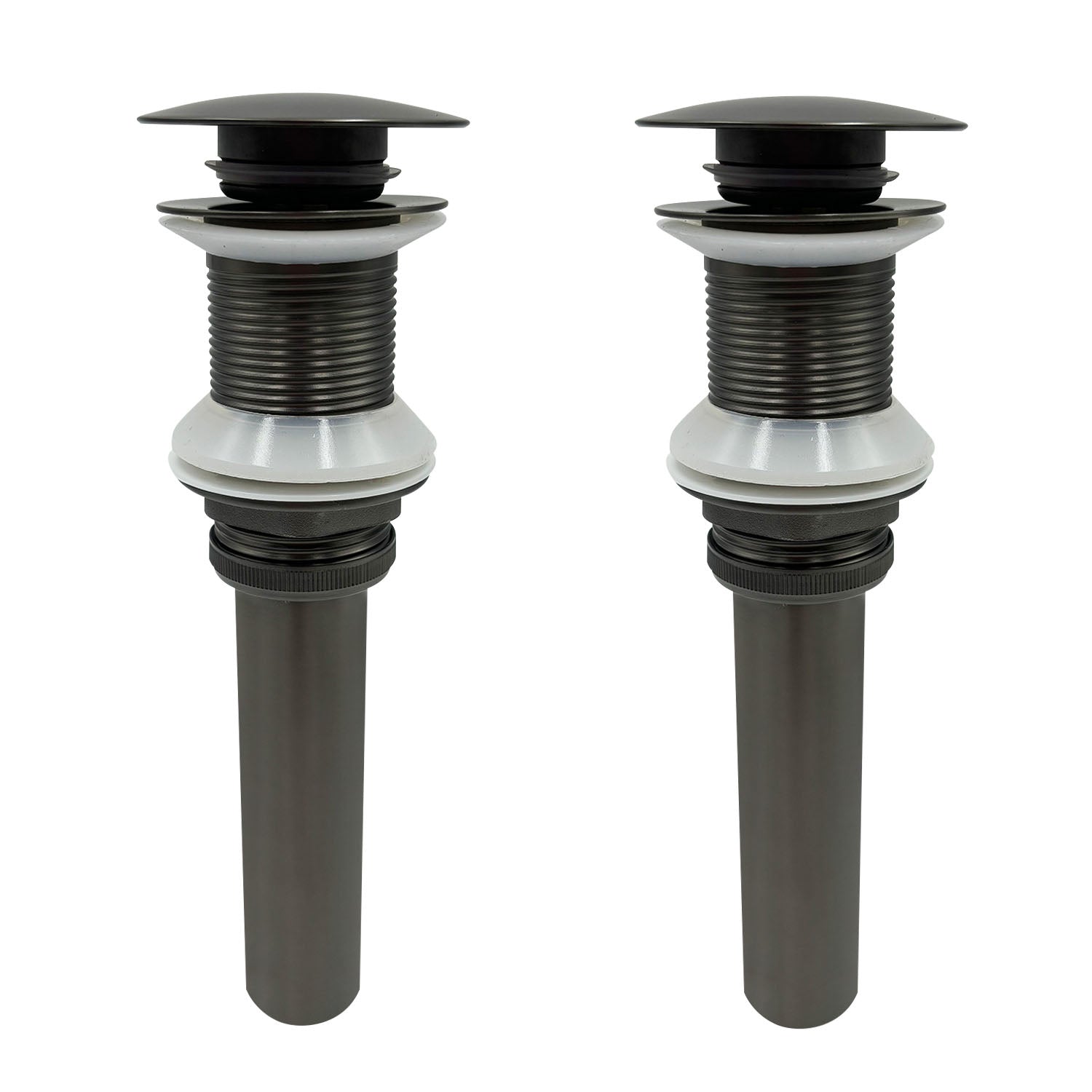2PCS Gunmetal Bathroom Sink Pop Up Drain in Stainless Steel