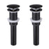 2PCS Matte Black Bathroom Sink Pop Up Drain in Stainless Steel