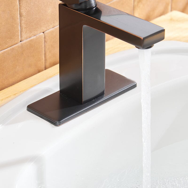 Bathroom above counter basin single hole oil rubbed bronze faucet