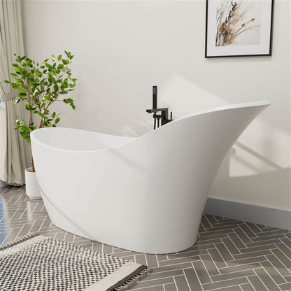 Single Slipper Bathtub with 120° Backrest