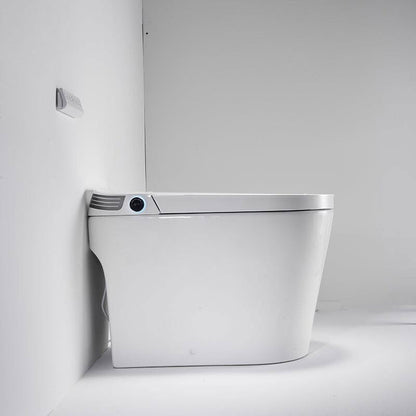 Modern Tankless Smart Bidet Toilet with LED Light, Heated Seat, and Automatic Flush