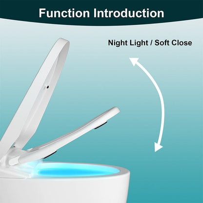 One-Piece Elongated Floor Smart Toilet with Seat Heating and Automatic Flushing