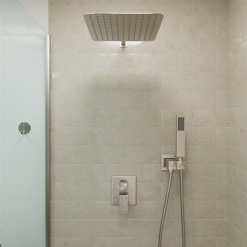 10&quot; Wall Mount Square Shower Set with Head Shower &amp; Hand Shower Combo Set