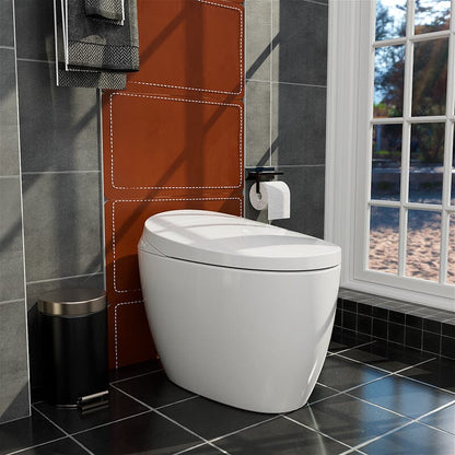 One-Piece Elongated Floor Smart Toilet with Seat Heating and Automatic Flushing