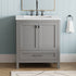 30 in Gray Bathroom Vanity with Engineered Stone Countertop