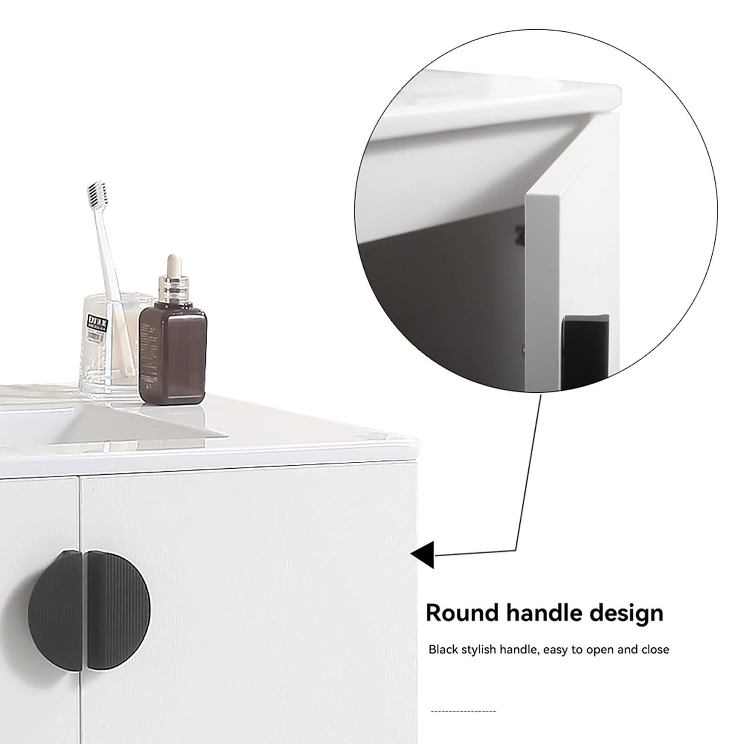 30 inch vanity unit with soft close double doors