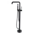 30" Handheld Shower Streamline Matte Black Independent Tub Filler Faucet