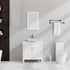 30 inch Bathroom Vanity Unit with Glass Top and Mirror