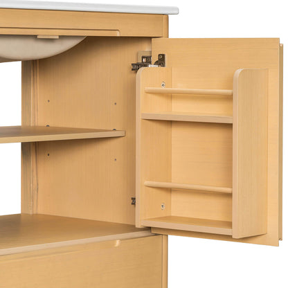 30 inch Bathroom vanity door storage shelves for organized essentials