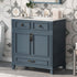 30 inch Blue-Gray Single Sink Bathroom Vanity with Bottom Drawer