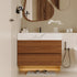 30 inch Walnut Floating Bathroom Vanity Front View Modern Interior Scene