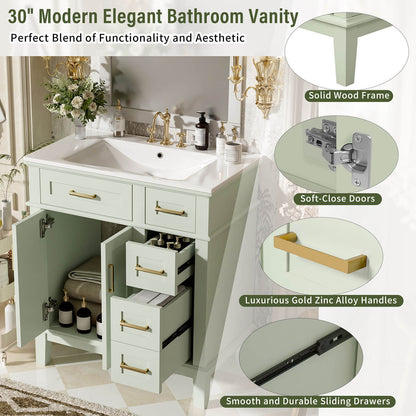 30 inch modern elegant bathroom vanity 