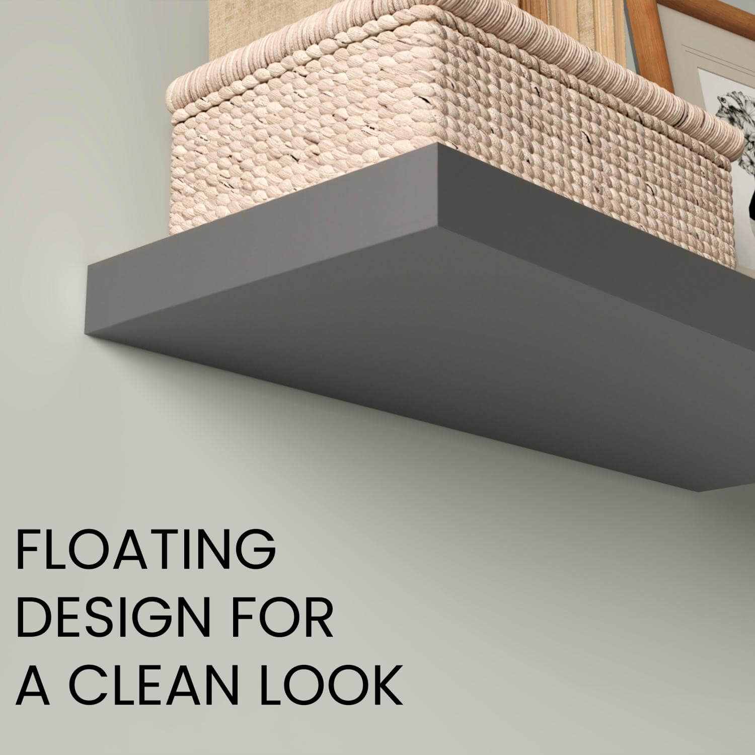 31.5" Matt Gray Floating Shelves for Bathroom Storage (Set of 2)
