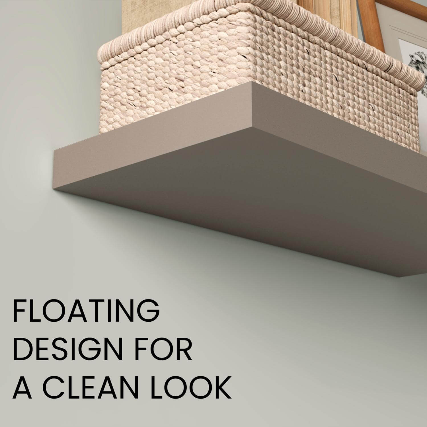 31.5" Taupe Floating Shelves for Bathroom Storage (Set of 2)