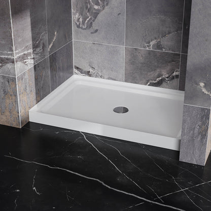 32 in x 48 in Center Drain Alcove Shower Pan