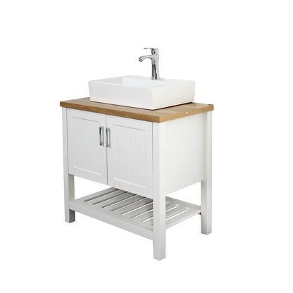 32&quot; Freestanding Vessel Vanity with Solid Wood Structure