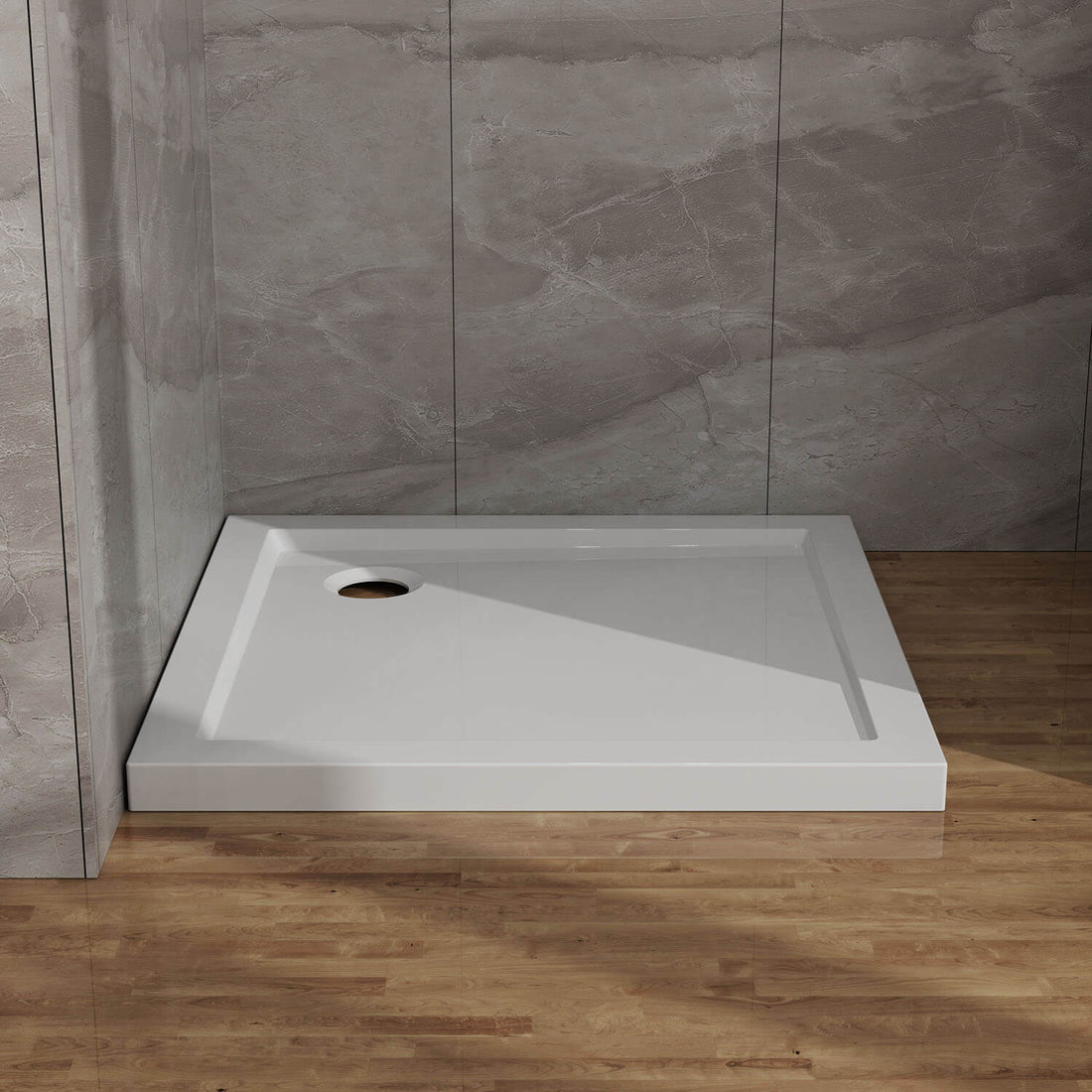 32 inch Corner Drain Acrylic Shower Base