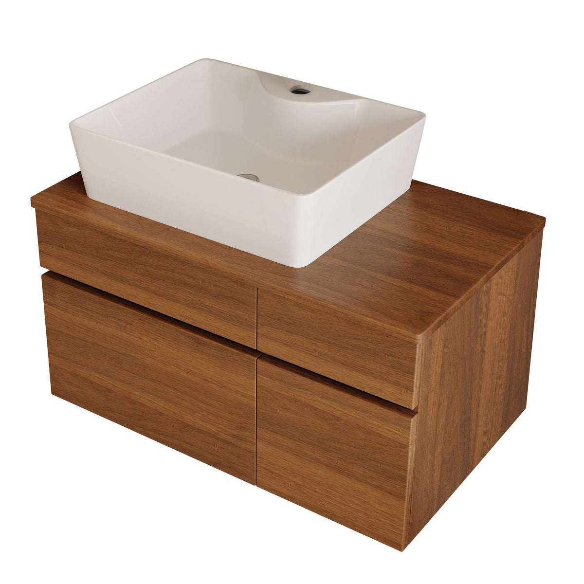 32 inch Engineered Stone Top Bathroom Vanity Hidden Handles Studio View