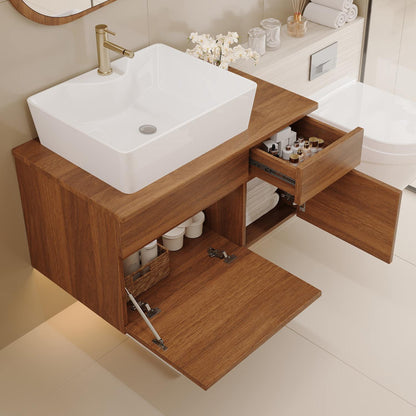 32 inch Floating Vanity Multi-Functional Cabinet Storage Capacity Details