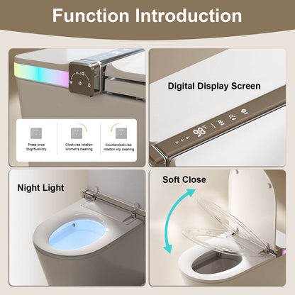 GIVINGTREE Smart Toilet with Bidet Built in, Colorful Ambient Light, Heated Seat, Automatic Flush