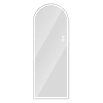 65"x21" Arch LED Bathroom Mirror with Anti-Fog, Dimmable Tri-Color Lights