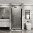 34 x 72 inch Black Pivot Shower Door Kit with Tempered Glass and Acrylic Shower Pan