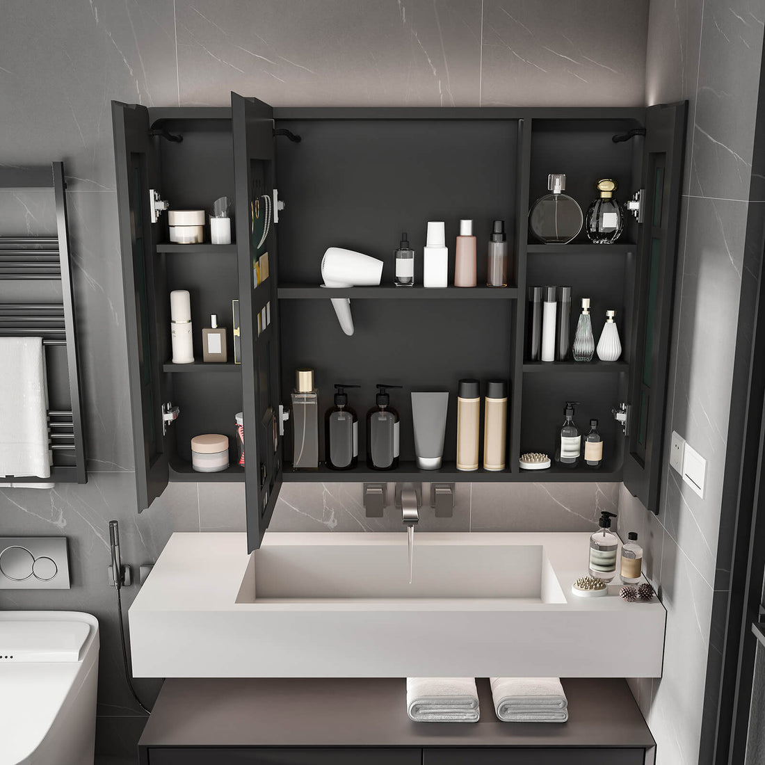 35&quot; x 28&quot; LED Medicine Cabinet with Defogger