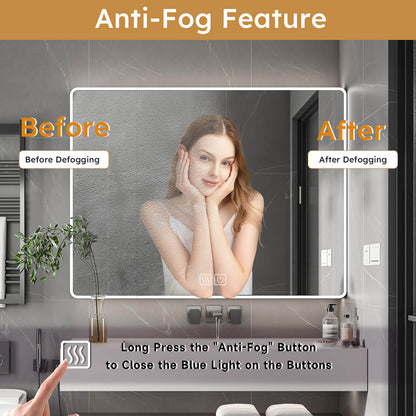 35&quot; x 28&quot; LED Medicine Cabinet with Defogger