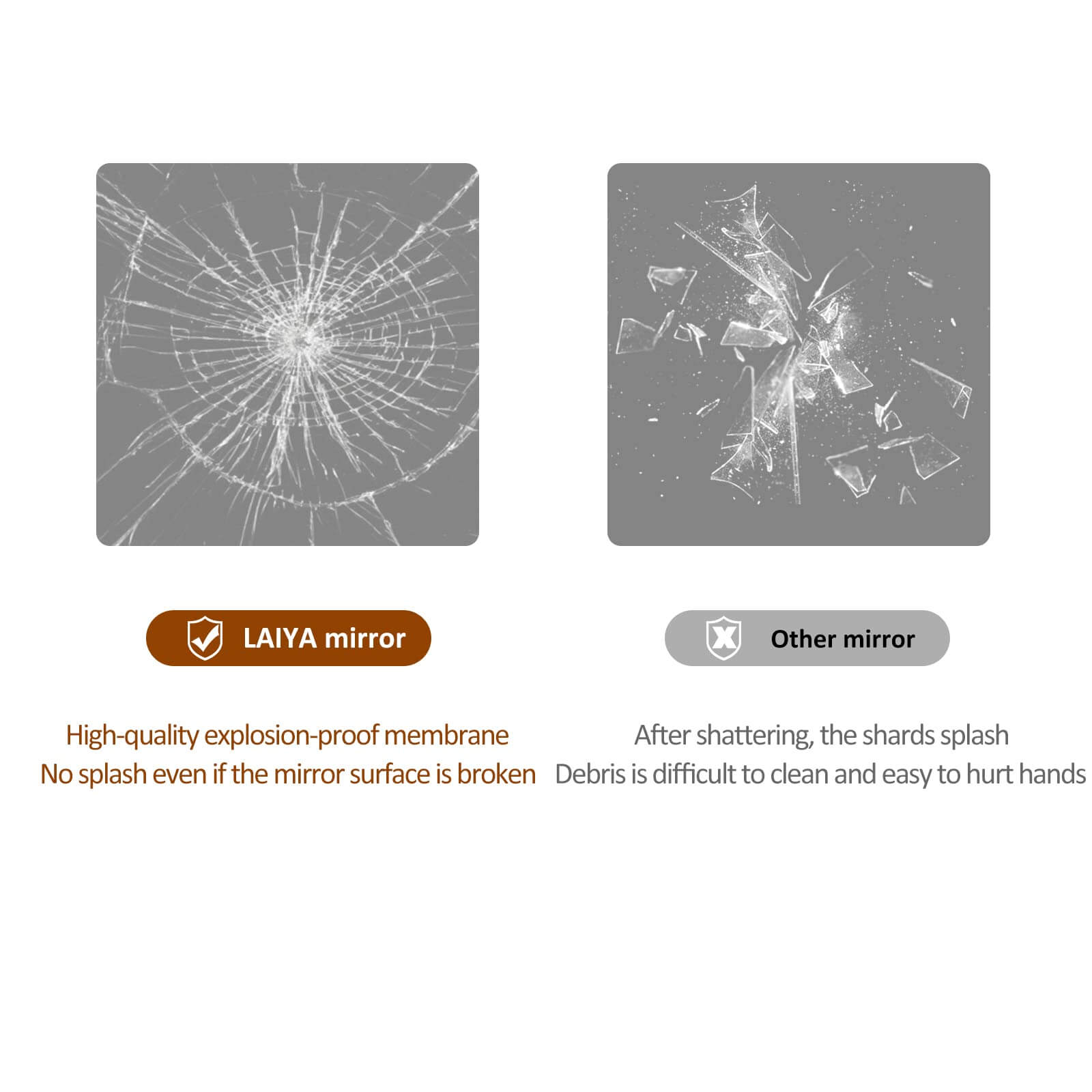 65"x21" Full Length LED Floor Mirror with 3-Color Dimmable Lights