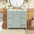 36 inch Green Bathroom Vanity with Integrated ceramic Sink