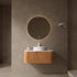 36 inch White Oak Curved Edges Floating Vanity with Round Vessel Sink
