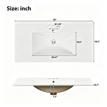 36 inch green bathroom vanity top sink dimensions diagram with integrated ceramic sink