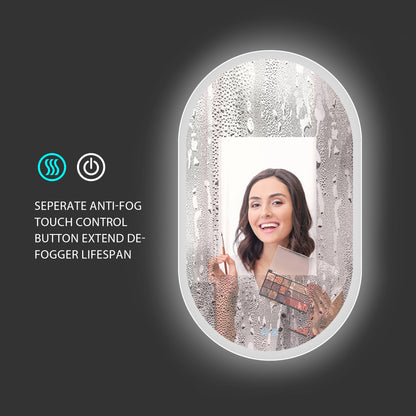 36 In Touch Control Oval Mirror with LED Anti-Fog