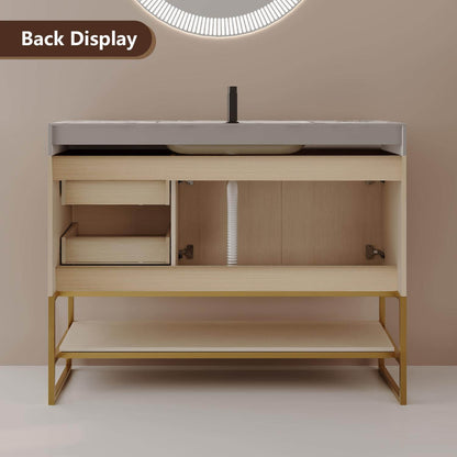 36 Inch Freestanding Bathroom Vanity Cabinet Back Display Structure View