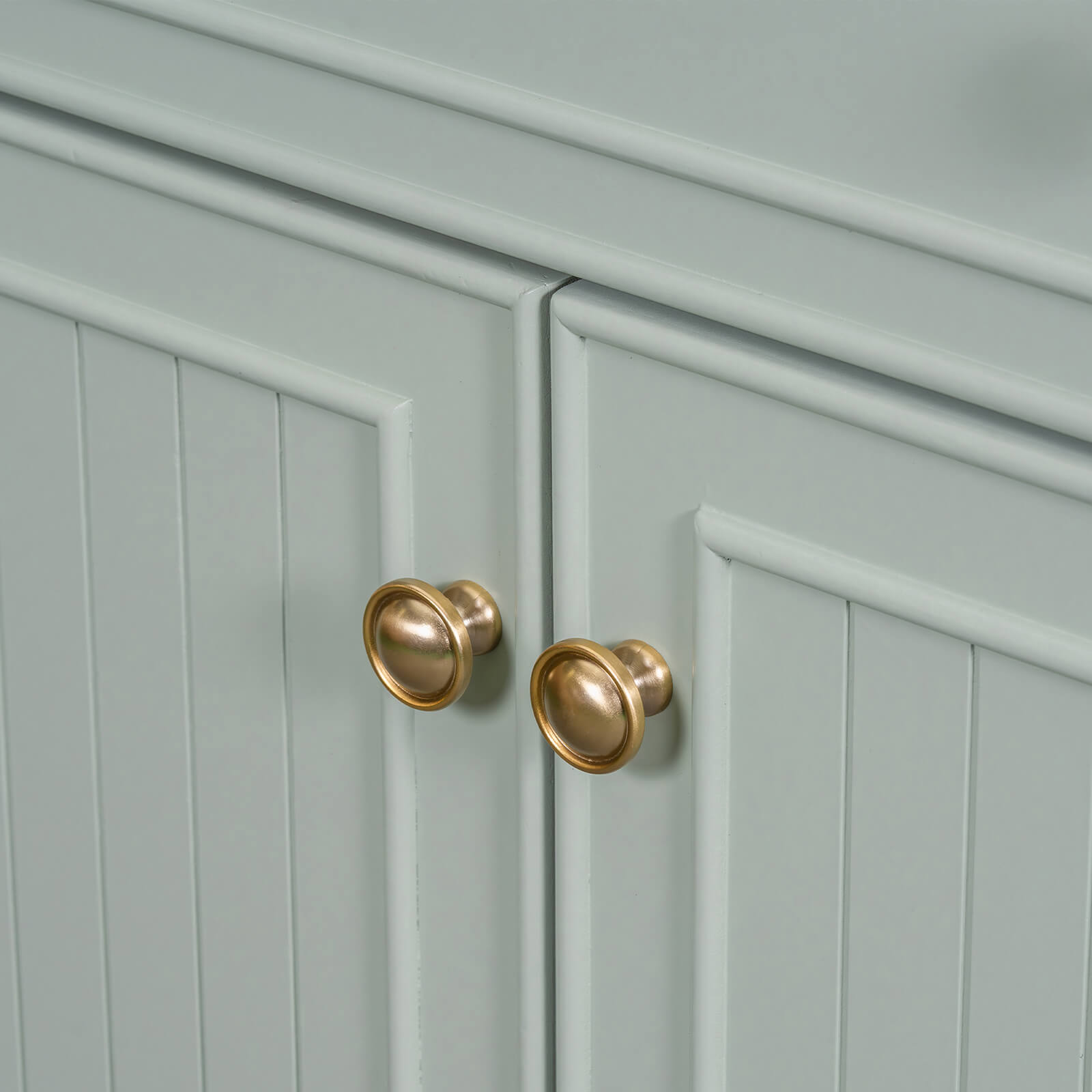 36 Inch Gold Handles with Adjustable Shelves Light Sage Green Bathroom Vanity