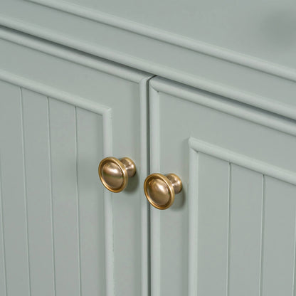 36 Inch Gold Handles with Adjustable Shelves Light Sage Green Bathroom Vanity