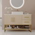 36 inch Freestanding White Oak Bathroom Vanity Straight Front View
