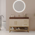 36 inch Modern Freestanding Bathroom Vanity Seamless Ceramic Sink Sintered Stone Top Front View