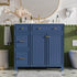 36 inch Navy Blue Bathroom Vanity with Ceramic Sink