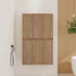 36 inch White Oak Bathroom Wall Cabinet with Six Doors and Shelves