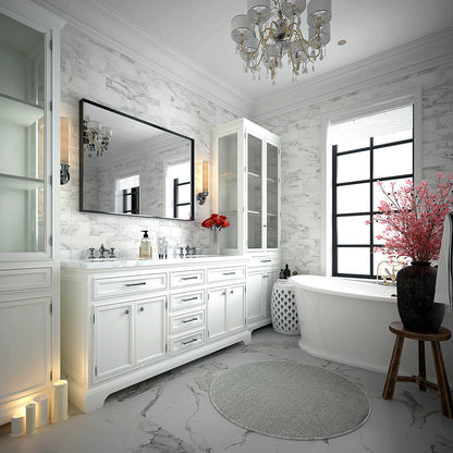 36&quot; x 24&quot; Aluminum Frame Bathroom Mirror with Beveled Edge